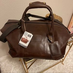 NWT Duffel Bag big Genuine 💯 Leather brown
